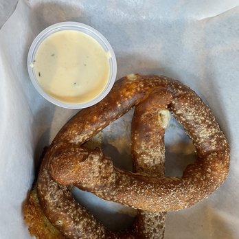 The Malted Barley - Jalapeno and Cheddar Stuffed Pretzel beer cheese sauce - Pretzels Near Me - Providence, Rhode Island The Malted Barley - Jalapeno and Cheddar Stuffed Pretzel beer cheese sauce - Pretzels Near Me - Providence, Rhode Island