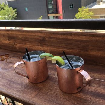 BurnDown - View of Downtown Denver and Moscow Mules.  Delish! - Bars Near Me - Denver, Colorado