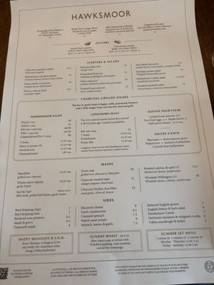 Menu photo 1 Hawksmoor London, XGL Menu photo 1 Hawksmoor London, XGL
