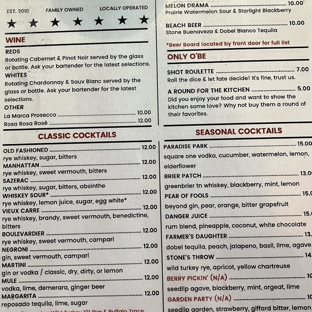 Menu Menu