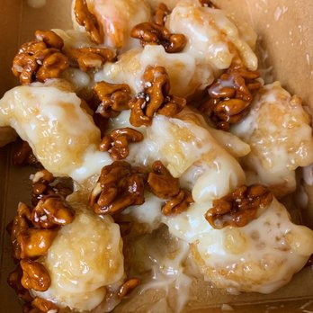 Terracotta Red - Candied Walnut Prawns - Asian Fusion Near Me - Everett, Washington Terracotta Red - Candied Walnut Prawns - Asian Fusion Near Me - Everett, Washington