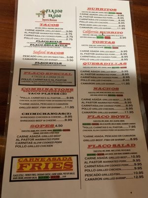 Menu photo 2 Flacos House Richmond Hill, GA