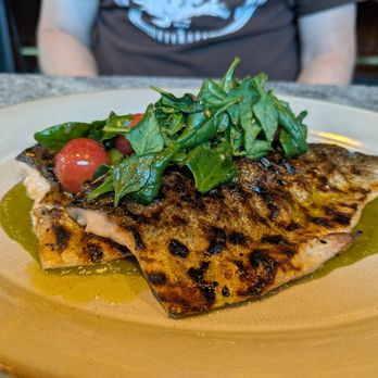 Golden Hour - Whole Grilled Fish: blistered tomatoes, herbs - Bars Near Me - Asheville, North Carolina