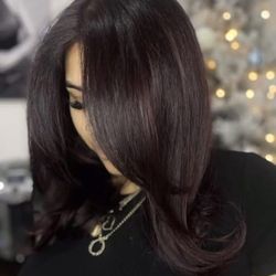 Zeba Hair Salon - Dark Hair with a Hint of Wine!