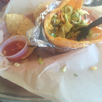 360 Degrees Gourmet Burritos - Devour mode. Curry Burrito in Tomato Tortilla - reminiscent of curry up now! - Mexican Near Me - Alameda, California