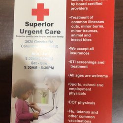 Superior Urgent Care - Our services