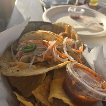 Ocean Organic Farm and Distillery - Thai Curry Chicken Tacos with chips and salsa. 8/10 - Cafes Near Me - Kula, Hawaii Ocean Organic Farm and Distillery - Thai Curry Chicken Tacos with chips and salsa. 8/10 - Cafes Near Me - Kula, Hawaii
