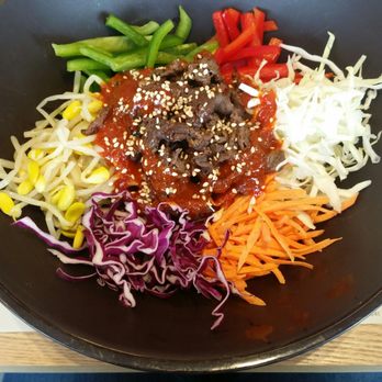 Dish Korean Cuisine - Spicy noodle bibimbop type dish. - Korean Near Me - Chamblee, Georgia Dish Korean Cuisine - Spicy noodle bibimbop type dish. - Korean Near Me - Chamblee, Georgia