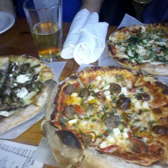The Parlor - from the left: funghi, agnello, spicy barbecue chicken - Pizza Near Me - Phoenix, Arizona