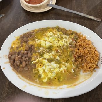 Padilla's Mexican Kitchen - Juevos Rancheros smothered in Green - New Mexican Cuisine Near Me - Albuquerque, New Mexico