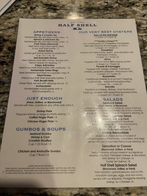 Menu photo 8 On the Half Shell Prairieville, LA