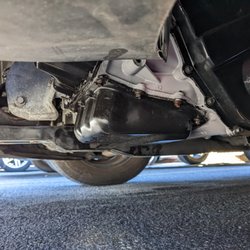 Caples Car Care - Re-sealed pan....looks rushed but not leaking for now.