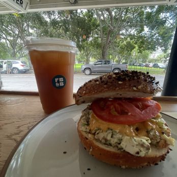 Flatbread & Butter - Chicken salad sandwich on a bagel - Coffee & Tea Near Me - Saint Petersburg, Florida
