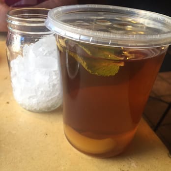 Sandra's Next Generation - Super huge green tea with peaches and mint - Soul Food Near Me - New Haven, Connecticut