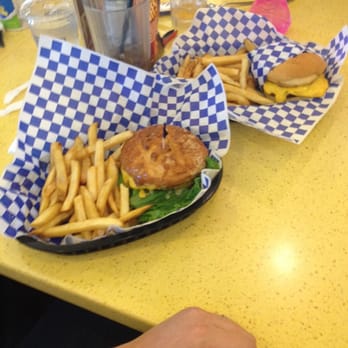 Polly's Pies - Polly's October burger and a 2$ kids cheese burger... Great deal for a kids meal - American Near Me - Norco, California