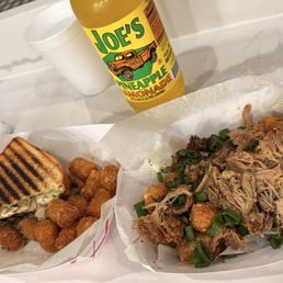 Grilled Panini Amore, Loaded Tots with Pulled Pork Grilled Panini Amore, Loaded Tots with Pulled Pork