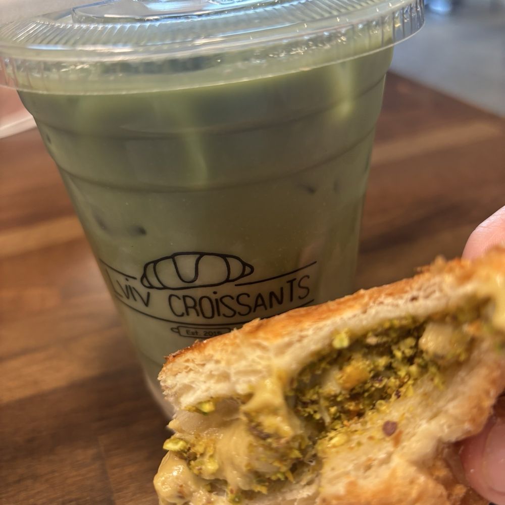 Pistachio cream croissant Pistachio cream croissant