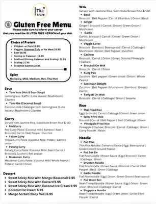 Menu photo 1 i Thai Bistro Phoenix, AZ