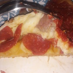 Domino's Pizza - Nancy's puts pepperoni on their deep dish, considering pepperoni is a lunch meat, so it doesn't need to be cooked.