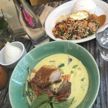 Up Thai - Krapraw Gai Sub & Green Curry with Crispy Duck - Thai Near Me - New York, New York