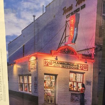 Texas Tavern - A picture of the restaurant at night hanging on one of the walls. - Burgers Near Me - Roanoke, Virginia