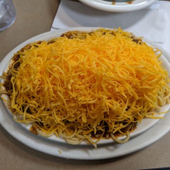 Skyline Chili - 3-Way spaghetti chili and cheese...it was a big portion and so affordable. - Fast Food Near Me - Cincinnati, Ohio Skyline Chili - 3-Way spaghetti chili and cheese...it was a big portion and so affordable. - Fast Food Near Me - Cincinnati, Ohio