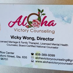 Aloha Victory Counseling - Business card