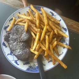 Filet mignon with fries