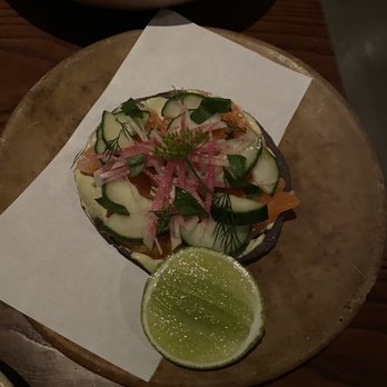 Palo Santo - Very basic Salmon Tostada, nothing special here - New Mexican Cuisine Near Me - Atlanta, Georgia Palo Santo - Very basic Salmon Tostada, nothing special here - New Mexican Cuisine Near Me - Atlanta, Georgia