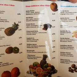 Eiscafé Kilian - Eiskarte