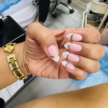 Fancy Nails - Cat Eye French tips dip nails - Nail Salons Near Me - Rancho Palos Verdes, California Fancy Nails - Cat Eye French tips dip nails - Nail Salons Near Me - Rancho Palos Verdes, California