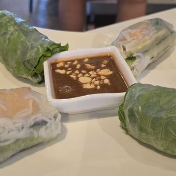 Uncle Sang Sushi & Kitchen - Vegetarian (actually vegan) Spring Wraps with peanut sauce - Vietnamese Near Me - Solon, Iowa Uncle Sang Sushi & Kitchen - Vegetarian (actually vegan) Spring Wraps with peanut sauce - Vietnamese Near Me - Solon, Iowa