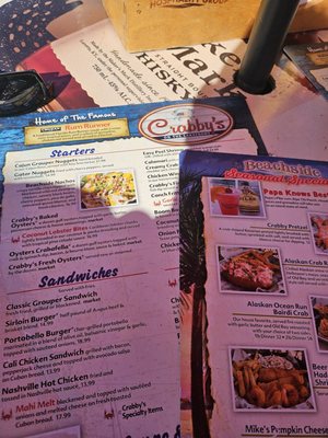 Menu photo 1 Crabby's On The Lakefront Saint Cloud, FL
