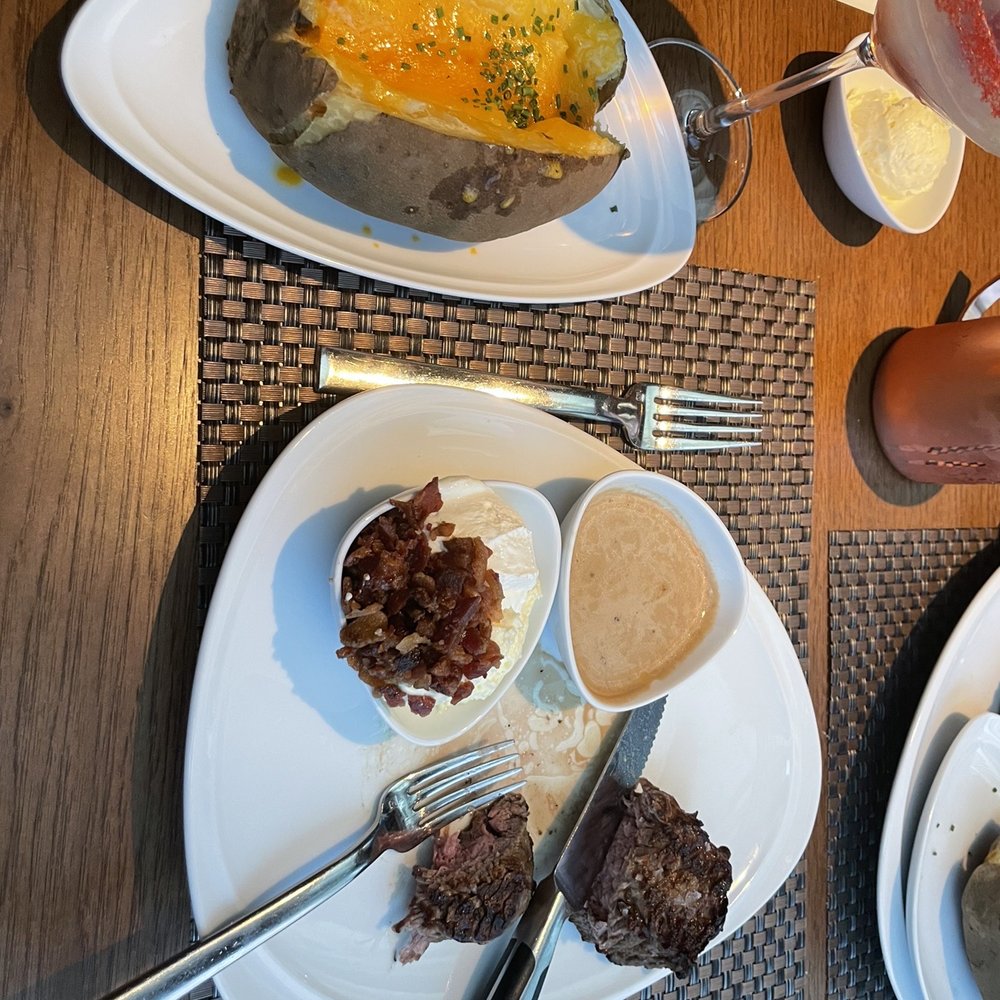 Prism - Petite Filet Mignon and baked potato - Seafood Near Me - Detroit, Michigan Prism - Petite Filet Mignon and baked potato - Seafood Near Me - Detroit, Michigan