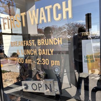 First Watch - Door signage - Breakfast & Brunch Near Me - Burlington, North Carolina First Watch - Door signage - Breakfast & Brunch Near Me - Burlington, North Carolina