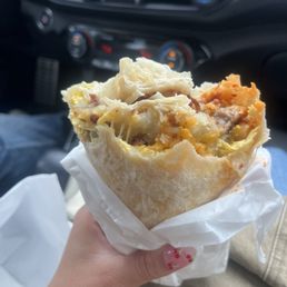Bacon Sausage Burrito Breakfast