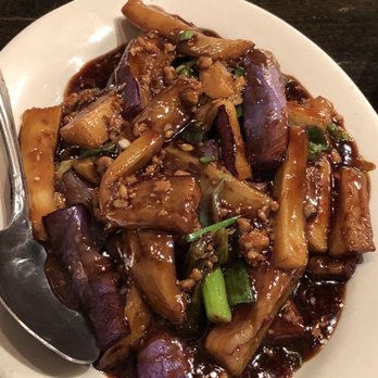 Mein Restaurant - Spicy garlic eggplant (includes pork) - Chinese Near Me - Houston, Texas Mein Restaurant - Spicy garlic eggplant (includes pork) - Chinese Near Me - Houston, Texas