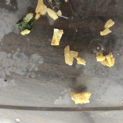 El Pollo Gordo Restaurant - Egg shells and a piece of plastic. Be careful eating there.