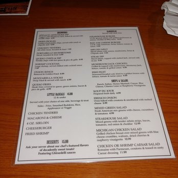 Steakhouse - Menu - Steakhouses Near Me - Bad Axe, Michigan