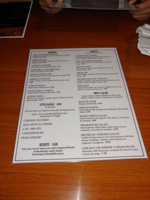 Menu photo 7 Steakhouse Bad Axe, MI