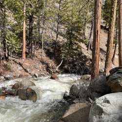 A view of the river running through the property