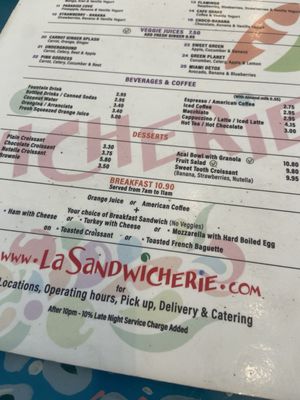 Menu photo 5 La Sandwicherie Miami Beach, FL