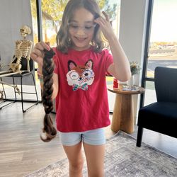 New Waves Salon - First official haircut and a special donation! Thanks to Wendy at New Wave Salon for making this beautiful moment unforgettable.