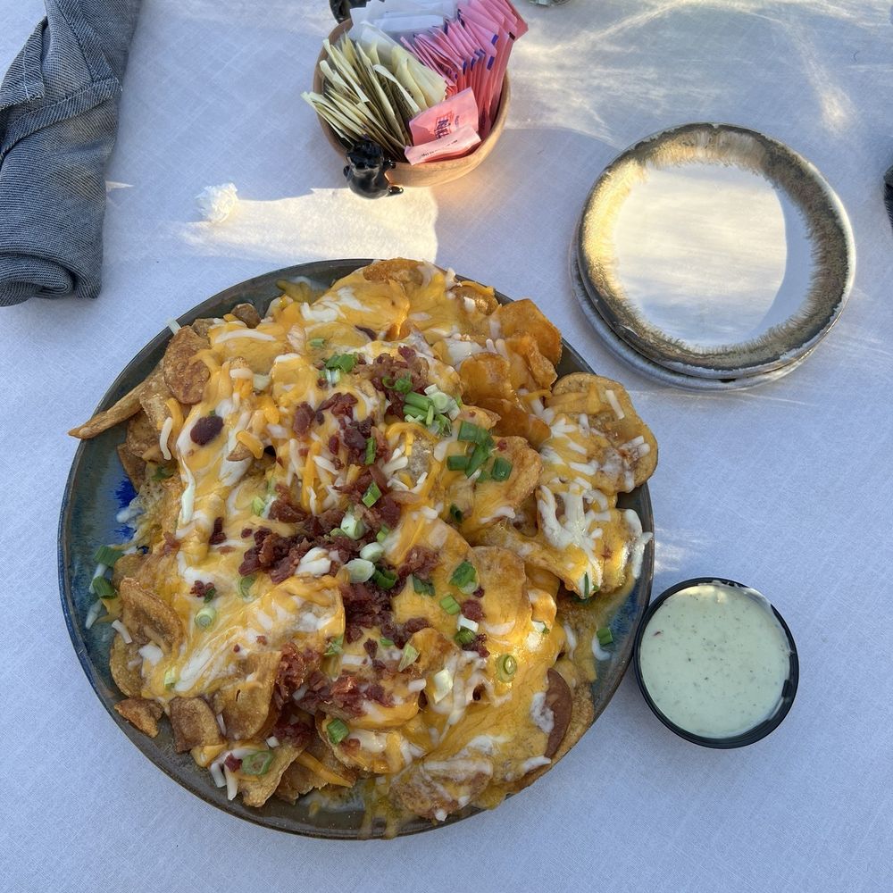 Old Mill Pottery House Cafe - Loaded potato chip appetizer - American Near Me - Pigeon Forge, Tennessee Old Mill Pottery House Cafe - Loaded potato chip appetizer - American Near Me - Pigeon Forge, Tennessee