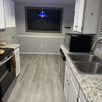 A-1 Stone Landscaping & Construction - Prior tiny kitchen confined by walls and old cabinets. - Landscaping Near Me - Seatac, Washington