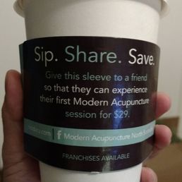 Save those container sleeves for your next acupuncture buddy! Save those container sleeves for your next acupuncture buddy!