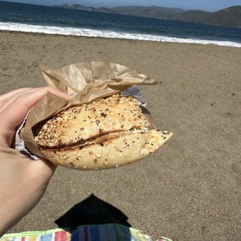 Noah's NY Bagels - Everything bagel with onion and chive cream cheese - Bagels Near Me - Pleasanton, California