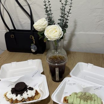 K Street Cafe - Oreo croffle and matcha croffle - Cafes Near Me - West Allis, Wisconsin