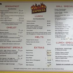 Grill Express - Menu June 2025