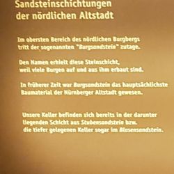 Historische Felsengänge Nürnberg - Informationstafel